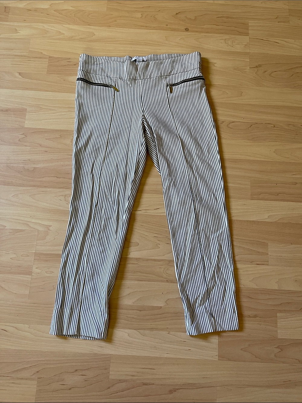 Carolina Belle Black & White Striped Pants